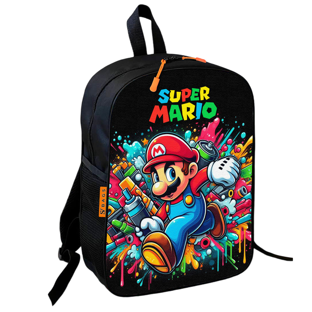 Дитячий шкільний рюкзак Super Mario, водостійкий, 36×27×13 см