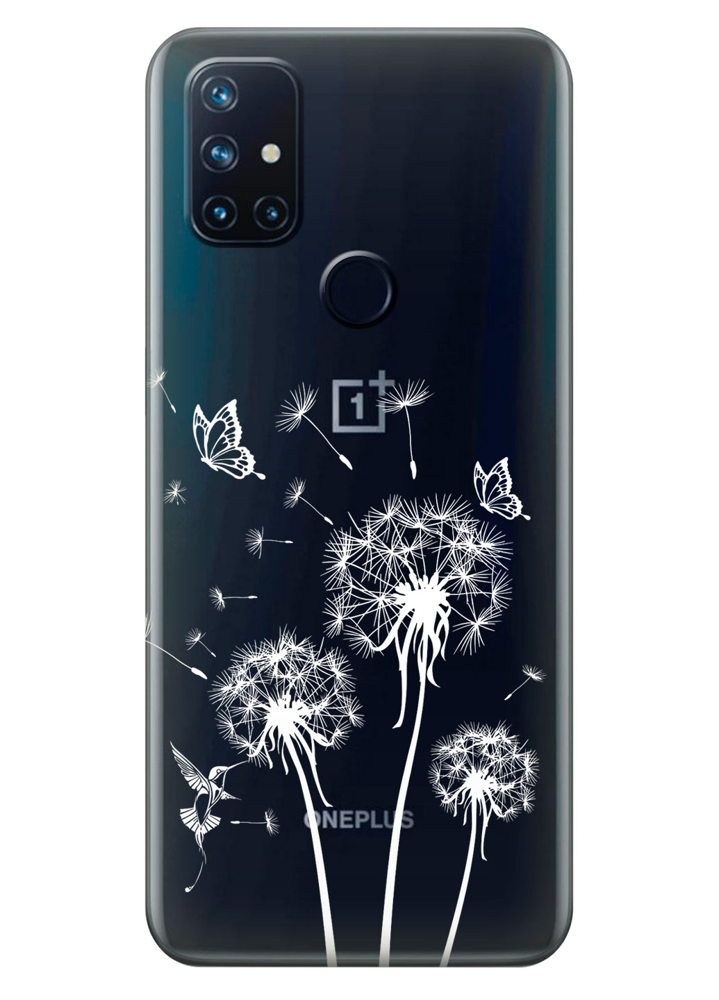 Прозорий силіконовий чохол iSwag для OnePlus Nord N10 з малюнком - Кульбаби (KS14821)