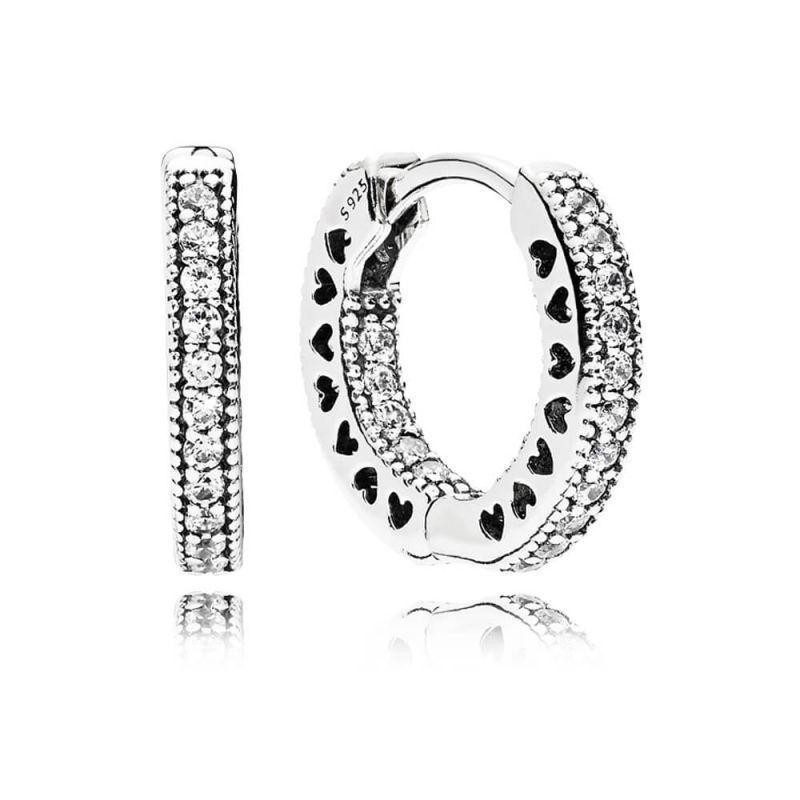 Срібні сережки No Brand Серця 296317CZ (1341787760)