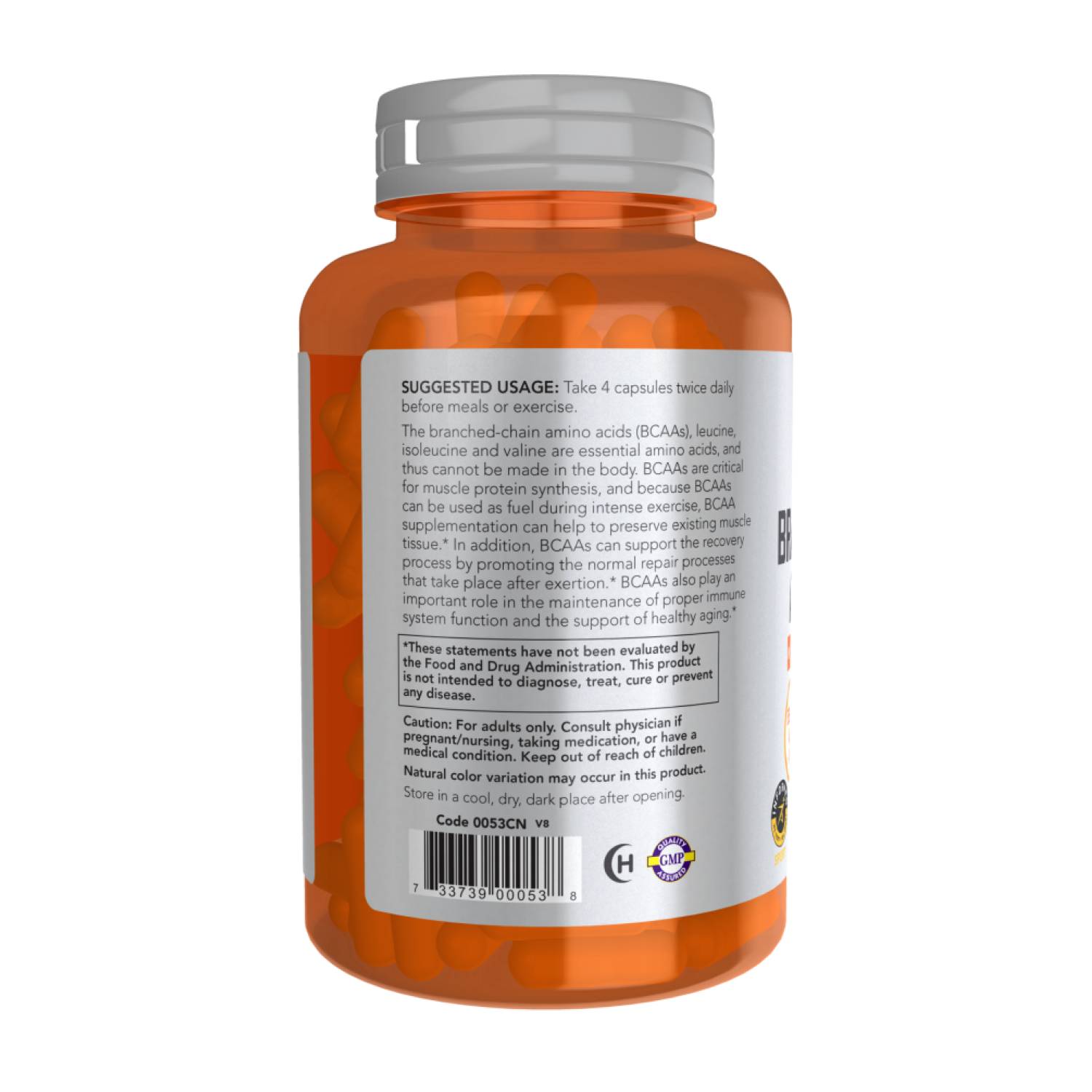 Аминокислоты с разветвленной цепью в капсулах NOW BRANCHED CHAIN AMINO ACIDS 120 шт CO004185