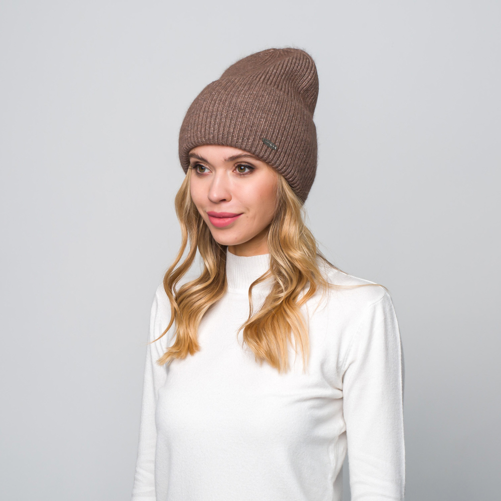 Шапка LuckyLOOK бини 974-564 One size Коричневый
