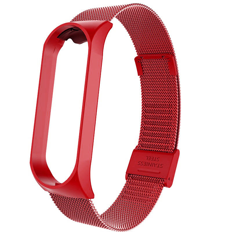 Ремінець Milanese Loop Strap для Xiaomi Mi Band 5/6 Red