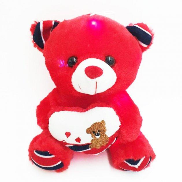 Светящийся и говорящий плюшевый мишка Тедди VI с сердцем Красный