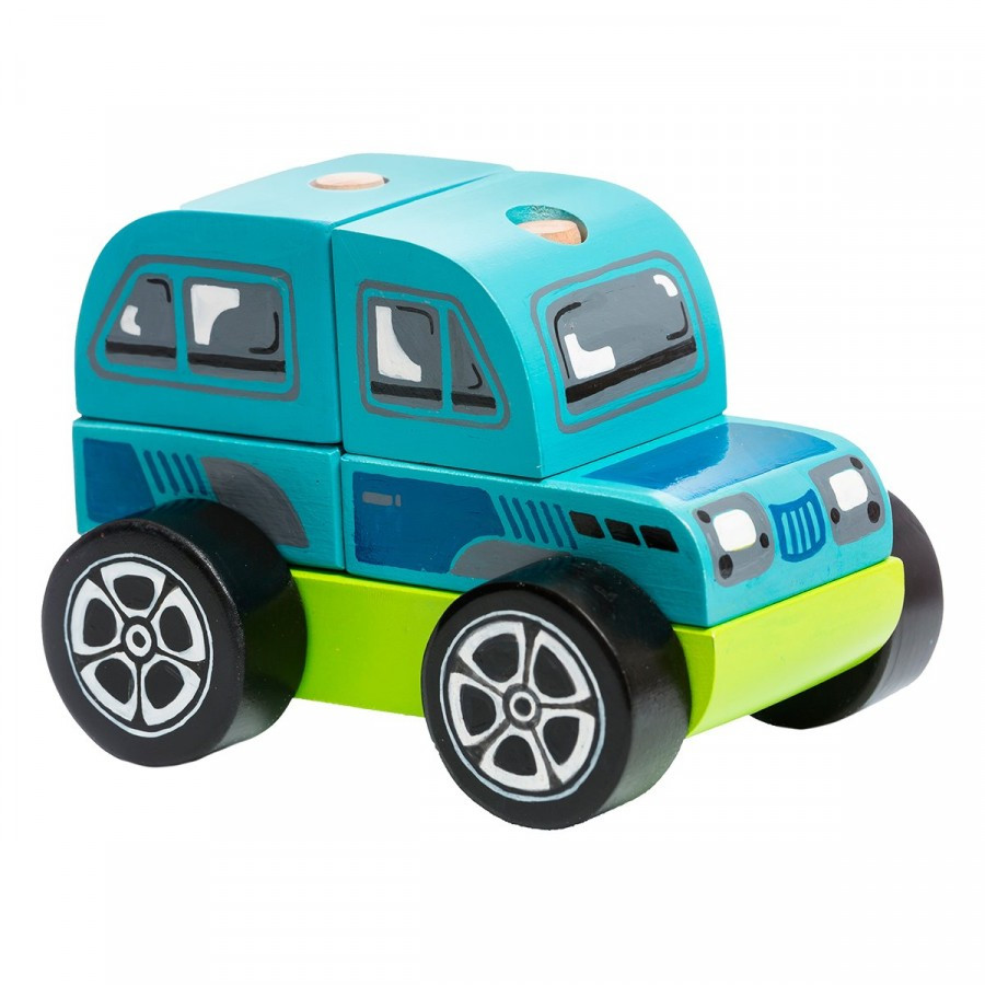 Дерев'яна машинка Левеня Cubika LM-9 Джип (13180R)