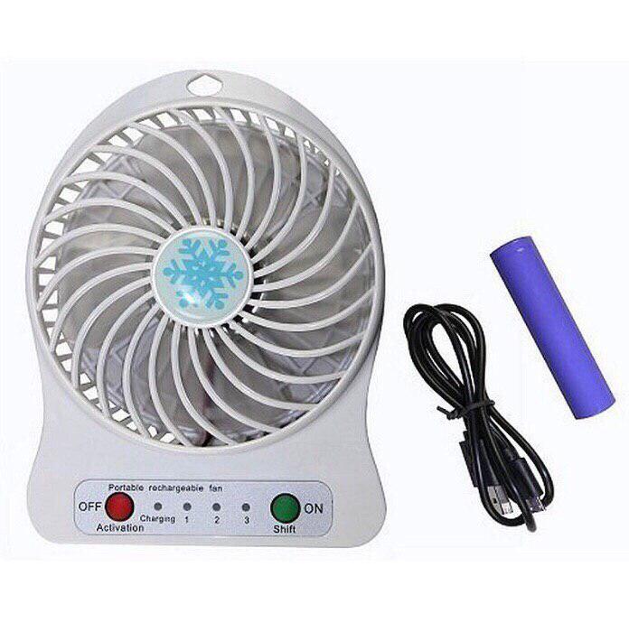 Вентилятор настільний акумуляторний Usb Mini Fan Білий (R0178)