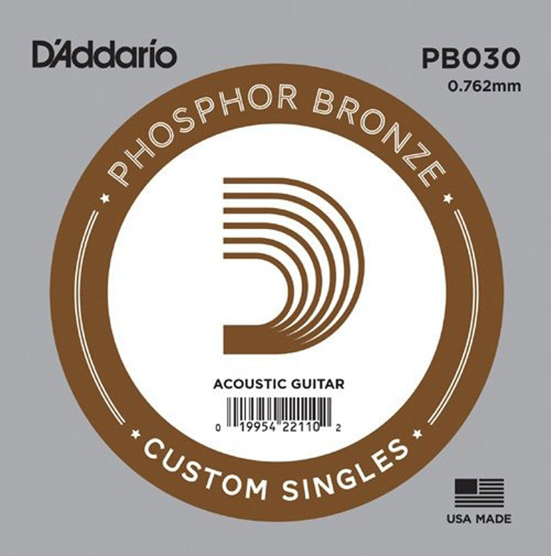 Струна D'Addario PB030 Phosphor Bronze .030