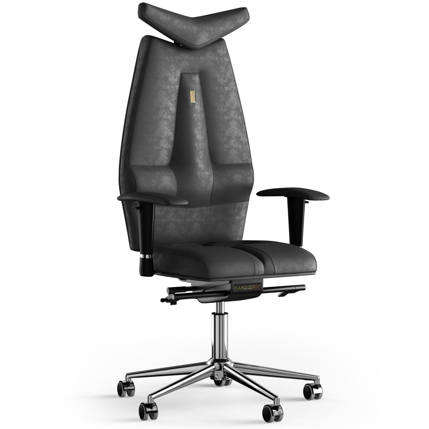 Кресло KULIK SYSTEM JET Антара с подголовником без строчки Черный (3-901-BS-MC-0301)