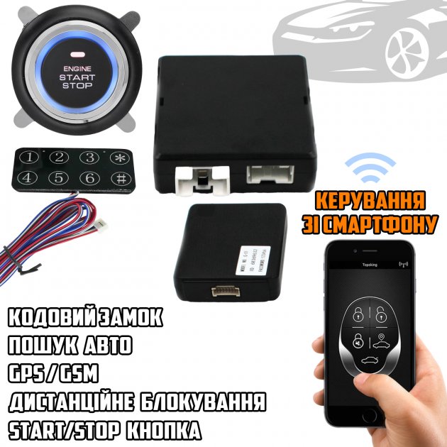 Автосигналізація універсальна з двостороннім зв'язком Car Alarm 3600KD з GSM/GPS/GPRS CPK 5615