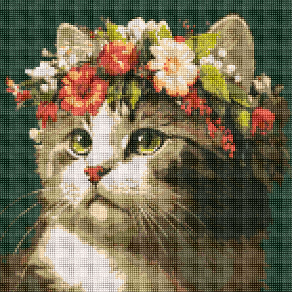 Алмазная мозаика "Весенний венок" ©art_selena_ua Идейка AMO7665 40х40 см