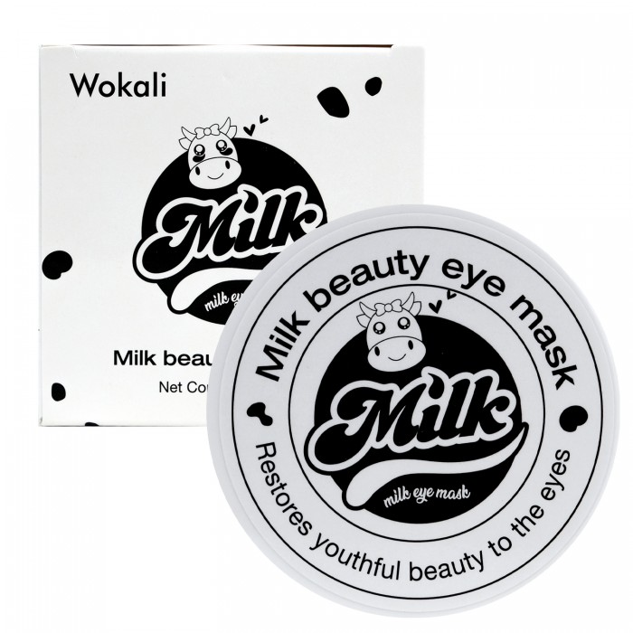 Омолоджувальні гідрогелеві патчі під очі Wokali Milk Eye Mask 60 шт