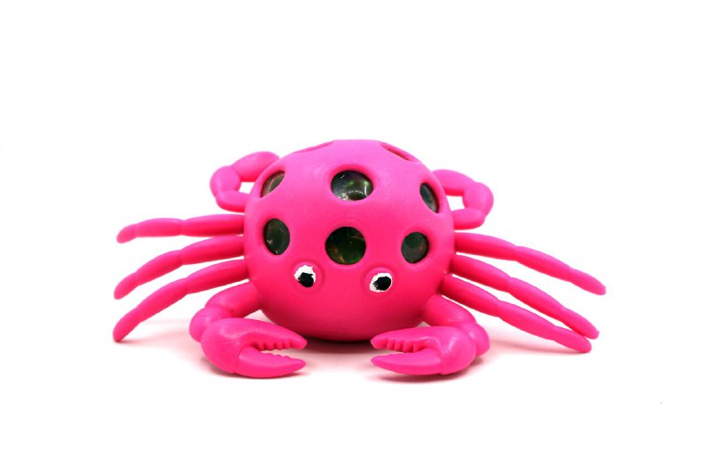 Игрушка-антистресс Краб с шариками орбиз Розовая