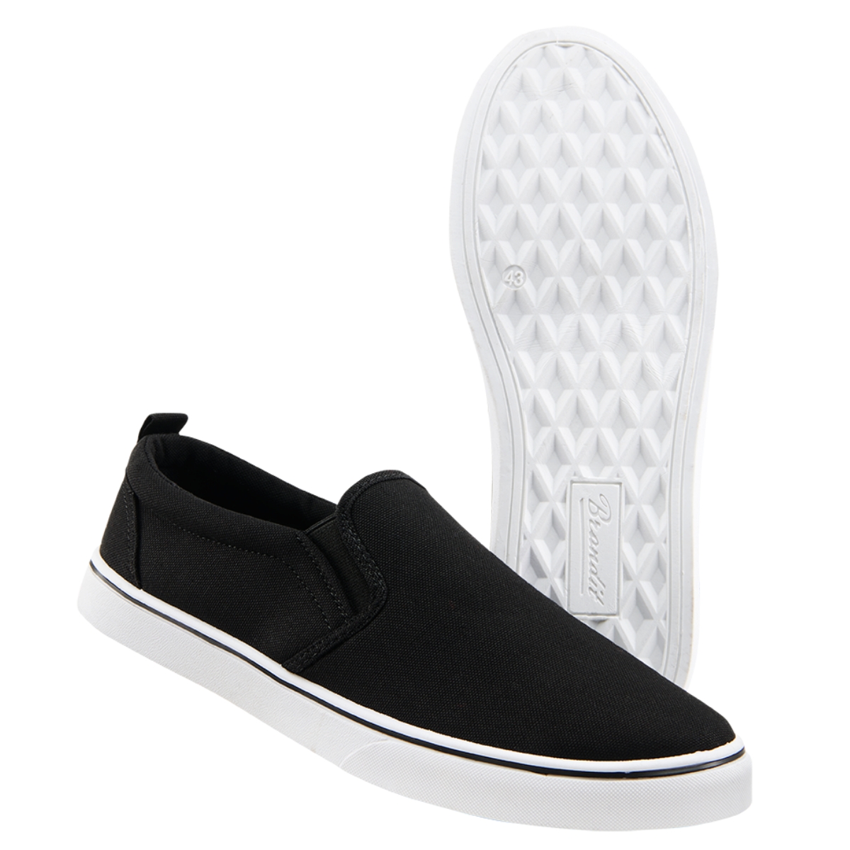 Сліпони Brandit Southampton Slip BLACK-WHITE 43 Чорний (9041.99)