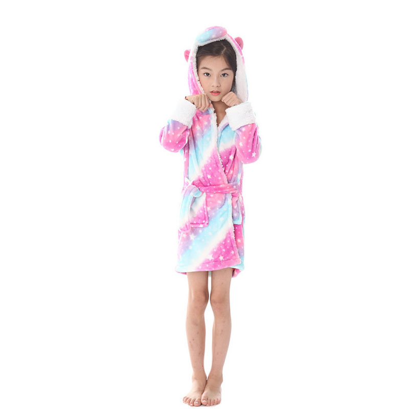 Халат детский BearWear Единорог New звездный путь S 100 - 110 см Фиолетовый (1000215-S)