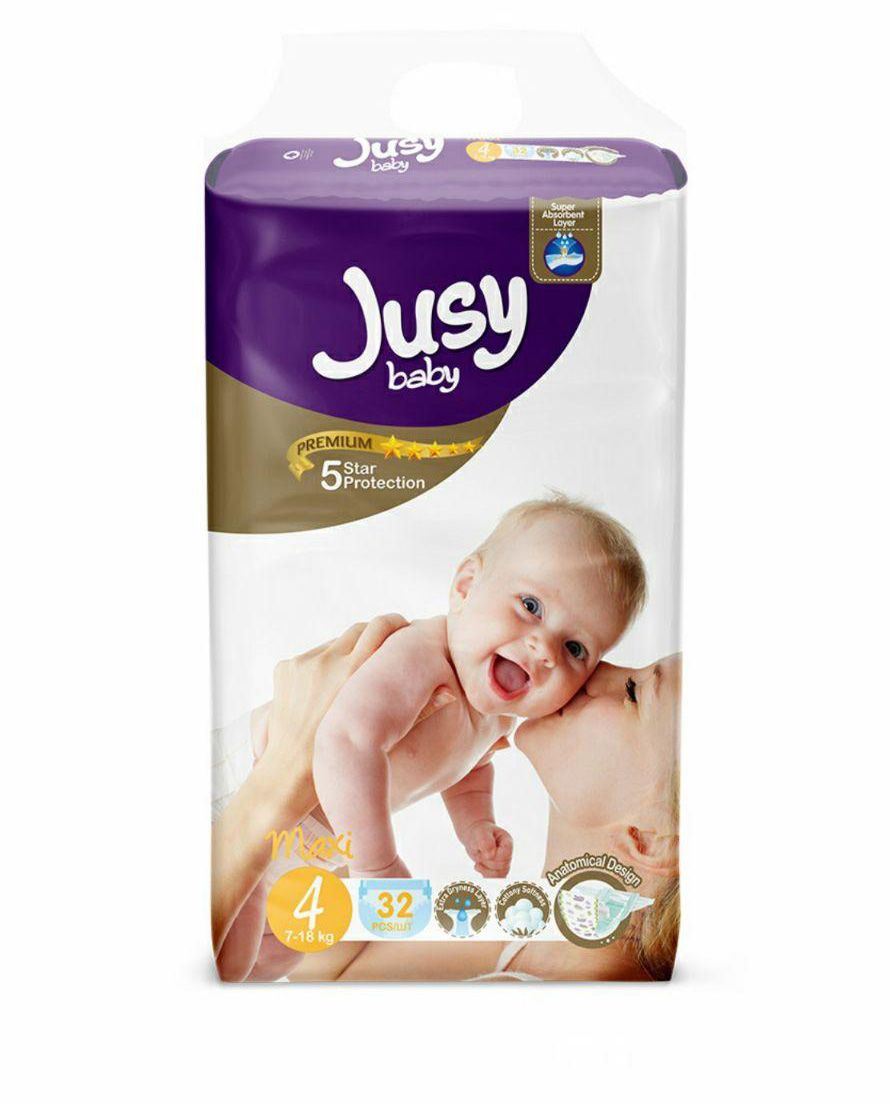 Дитячі підгузки Jusy maxi 4 7-18 кг (Jmaxi32)