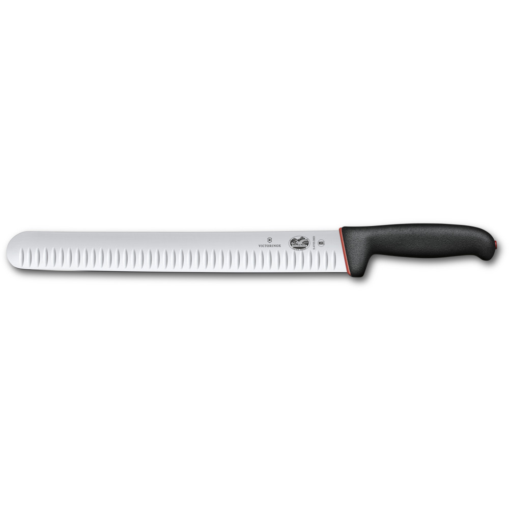 Кухонний ніж Victorinox Dual Grip Slicing 30 см Чорно-червоний (5.4723.30D)