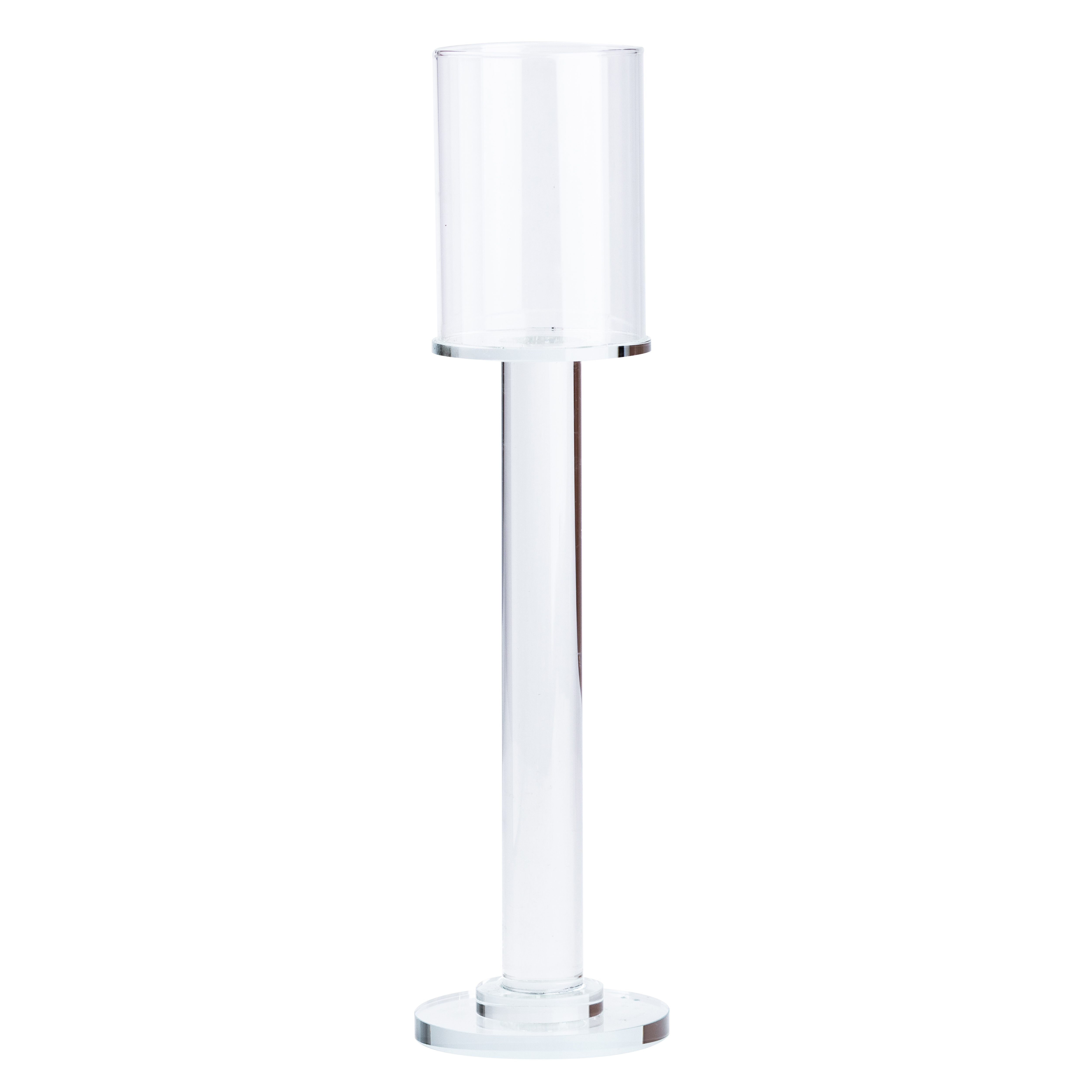 Подсвечник стеклянный TS Kitchen Cylinder на высокой ножке 30.5 см (HP36558S)