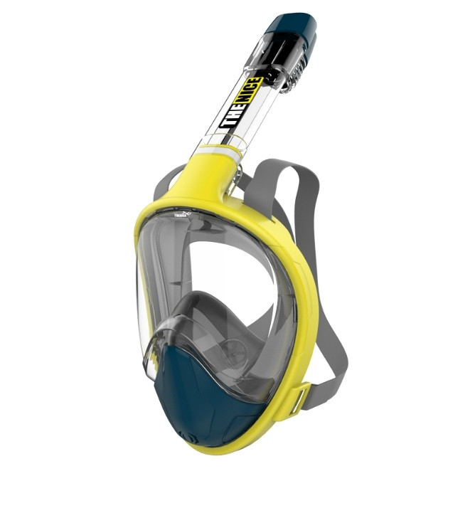 Маска для сноркелінгу TheNice F2 EasyBreath-III для дайвінгу з кріпленням для камери L/XL Жовтий (SUN3048)