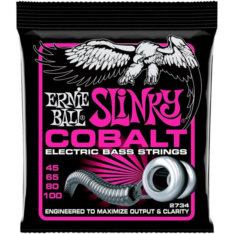 Струны для бас-гитары Ernie Ball 2734 Cobalt Super Slinky 4-Strings Bass 45/100