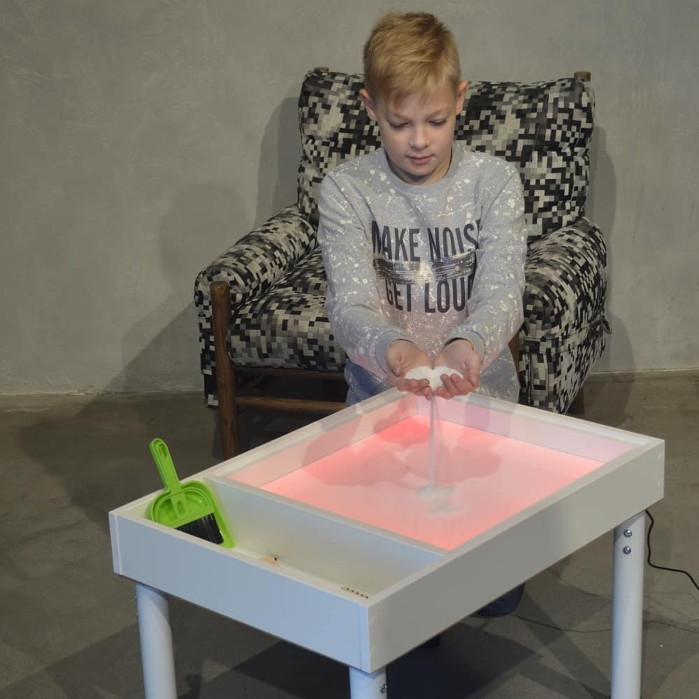 Дитячий світловий стіл пісочниця KidzZone Еліт Білий