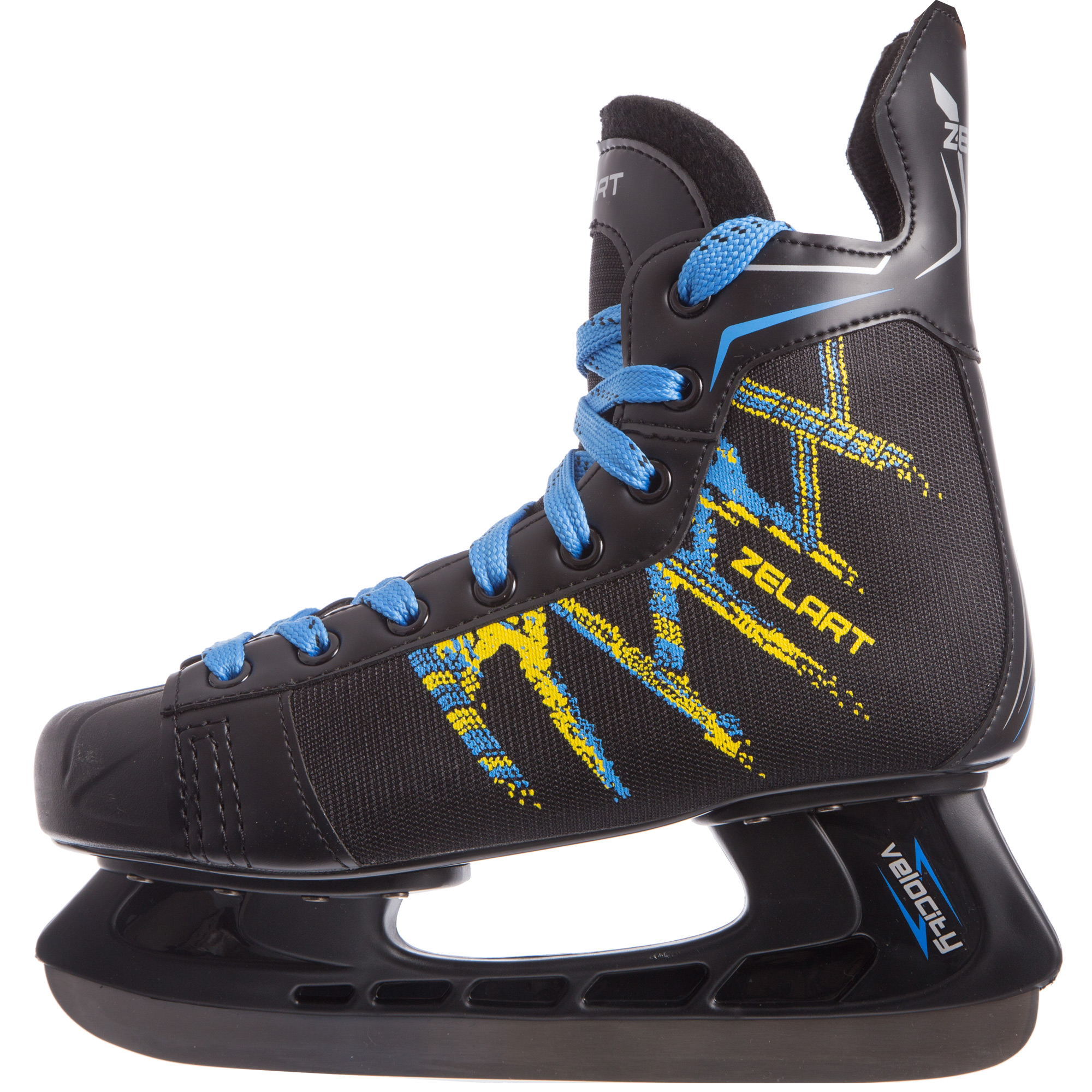 Коньки хоккейные planeta-sport PVC Z-0886 46 Черный-синий-желтый
