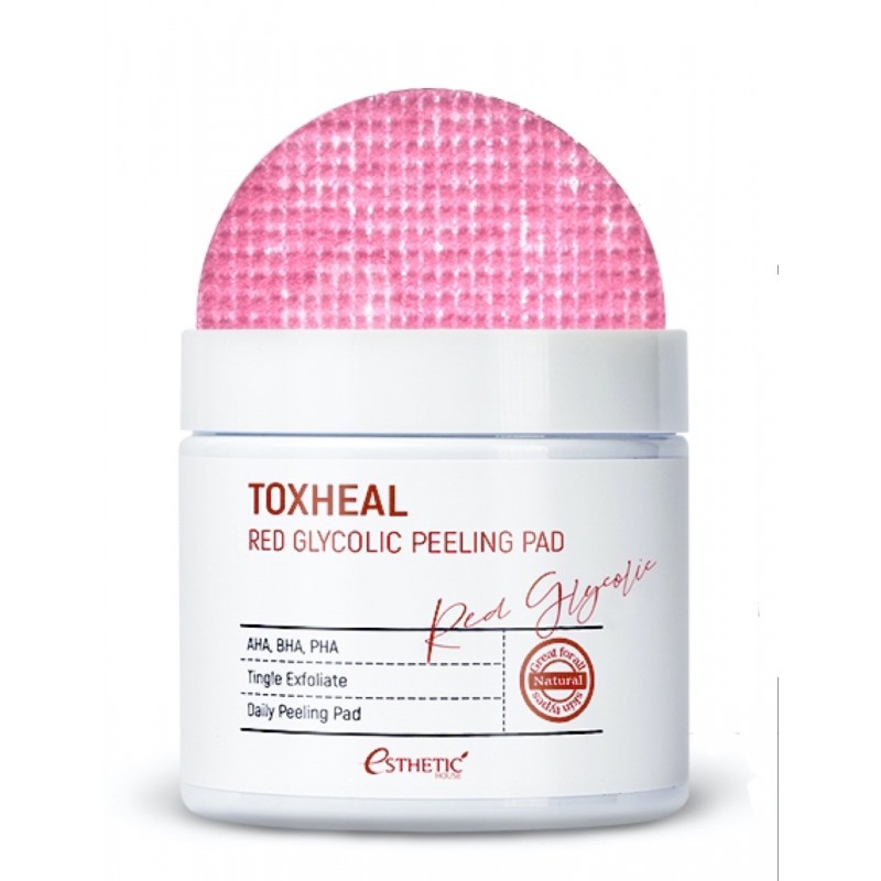 Очищающие пилинг-диски для лица Red Glycolic Peeling Pad Esthetic House 100 шт