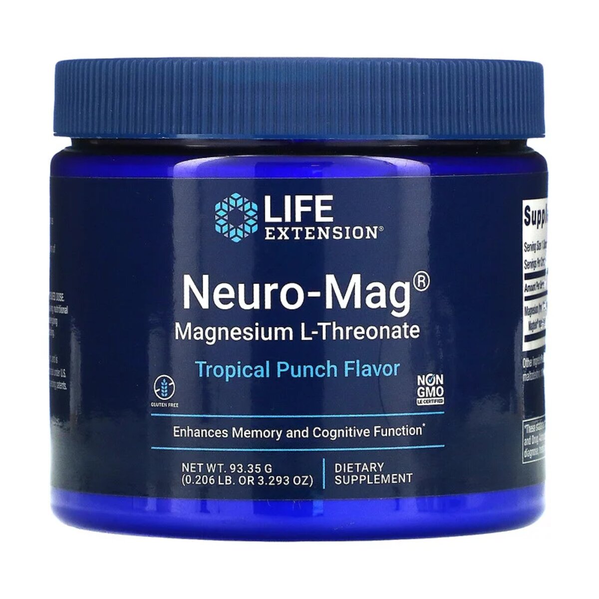 Магний L-Треонат, вкус тропического пунша, Neuro-Mag, Life Extension, 93,35 г (3,293 унции)