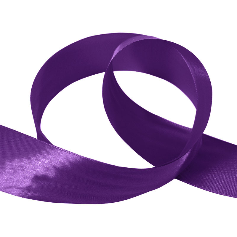 Лента декоративная для упаковки подарков 4 см Lesko Purple