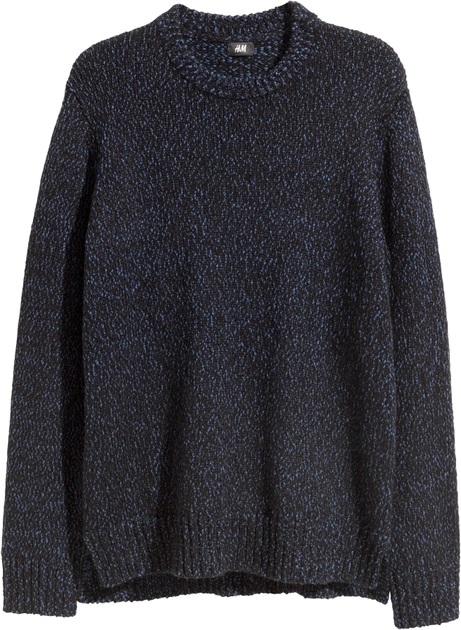 Свитер мужской H&M 4256396 M Черно-синий (2030000310616)