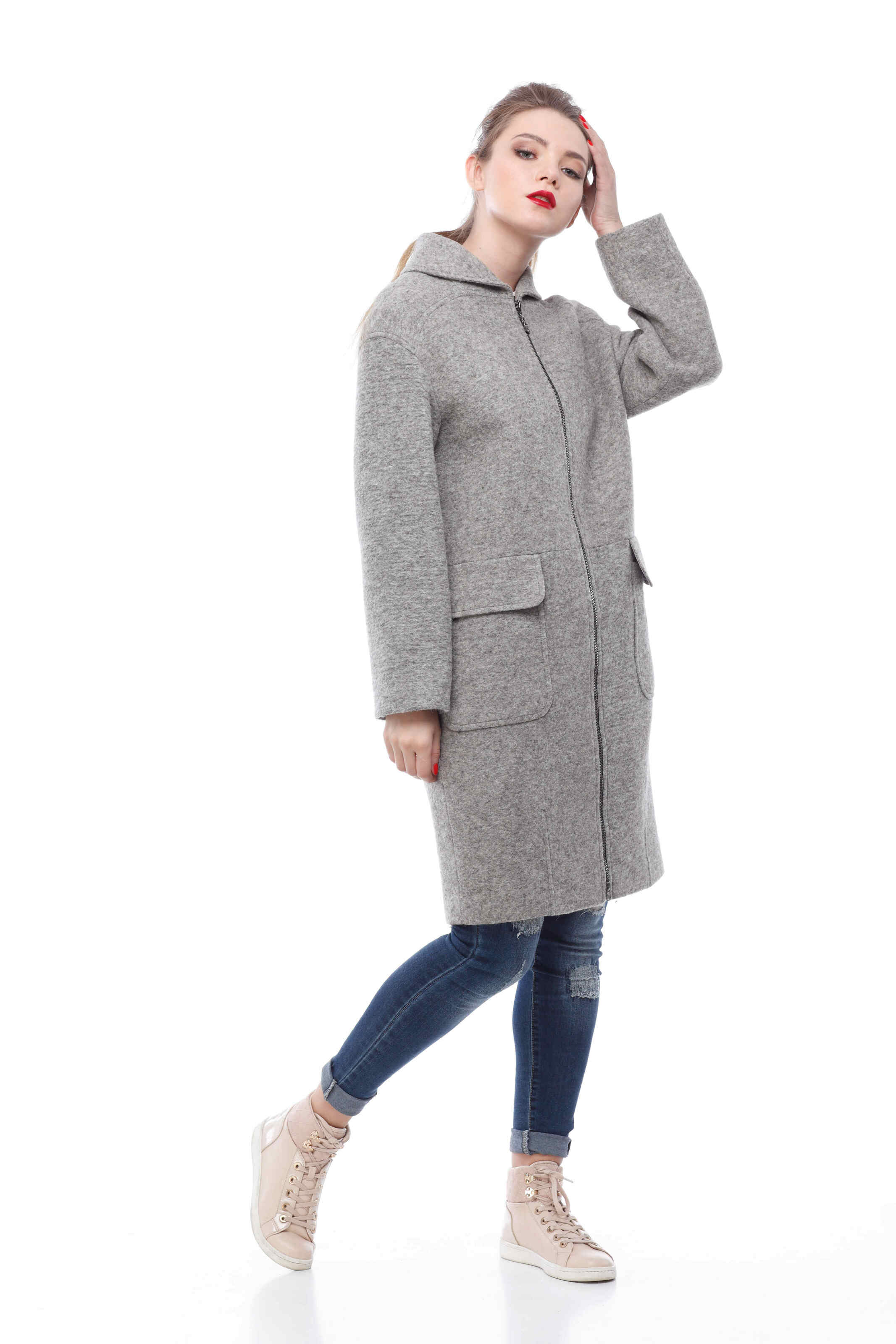 Женское пальто ORIGA Allegra Mokko 237457 44/S Cерый (1047)