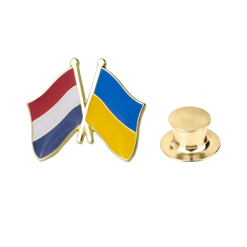 Значок BROCHE Флаг Нидерланды-Украина разноцветный BRGV113229