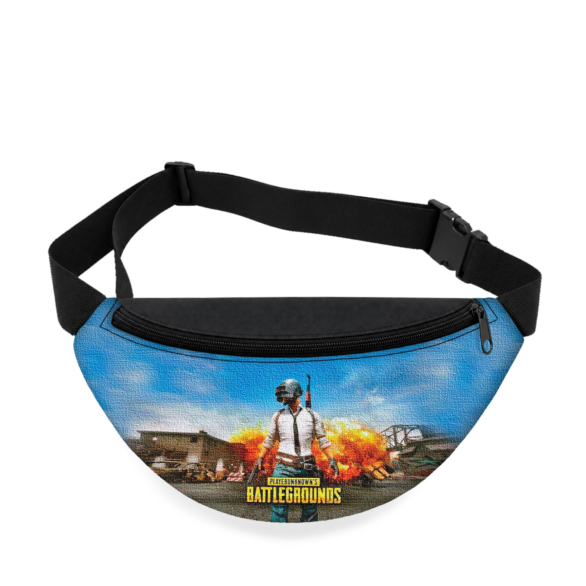 Дитяча сумка-бананка PUBG 32x15x7.5 см, чорна