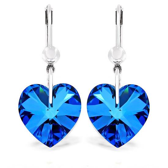 Сережки KOBI Heart зі Swarovski 14 мм (7440-0954-46)