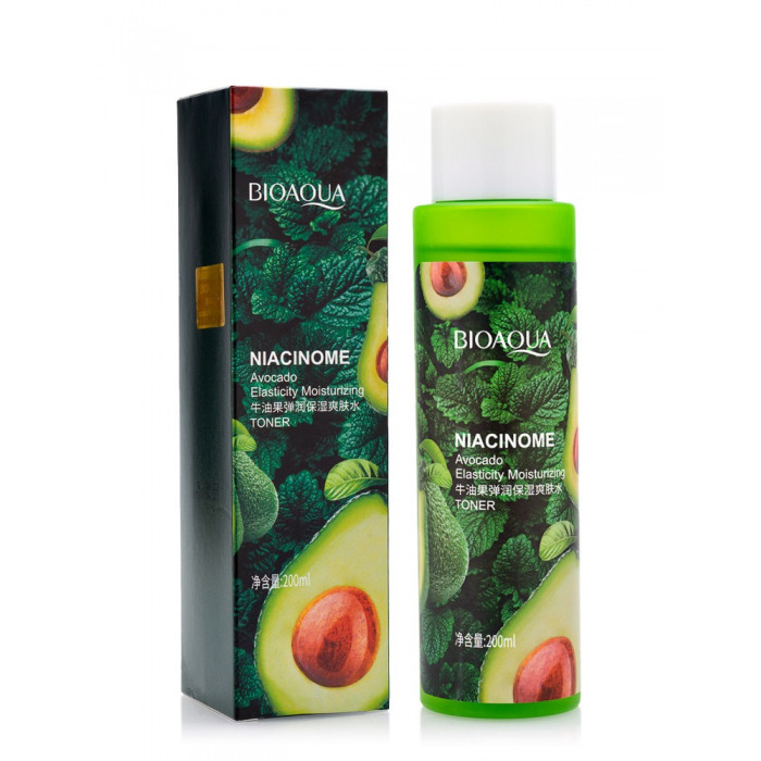 Тонер для лица BIOAQUA Niacinome Avocado Elasticity Moisturizing Toner с авокадо и пептидами 200 мл