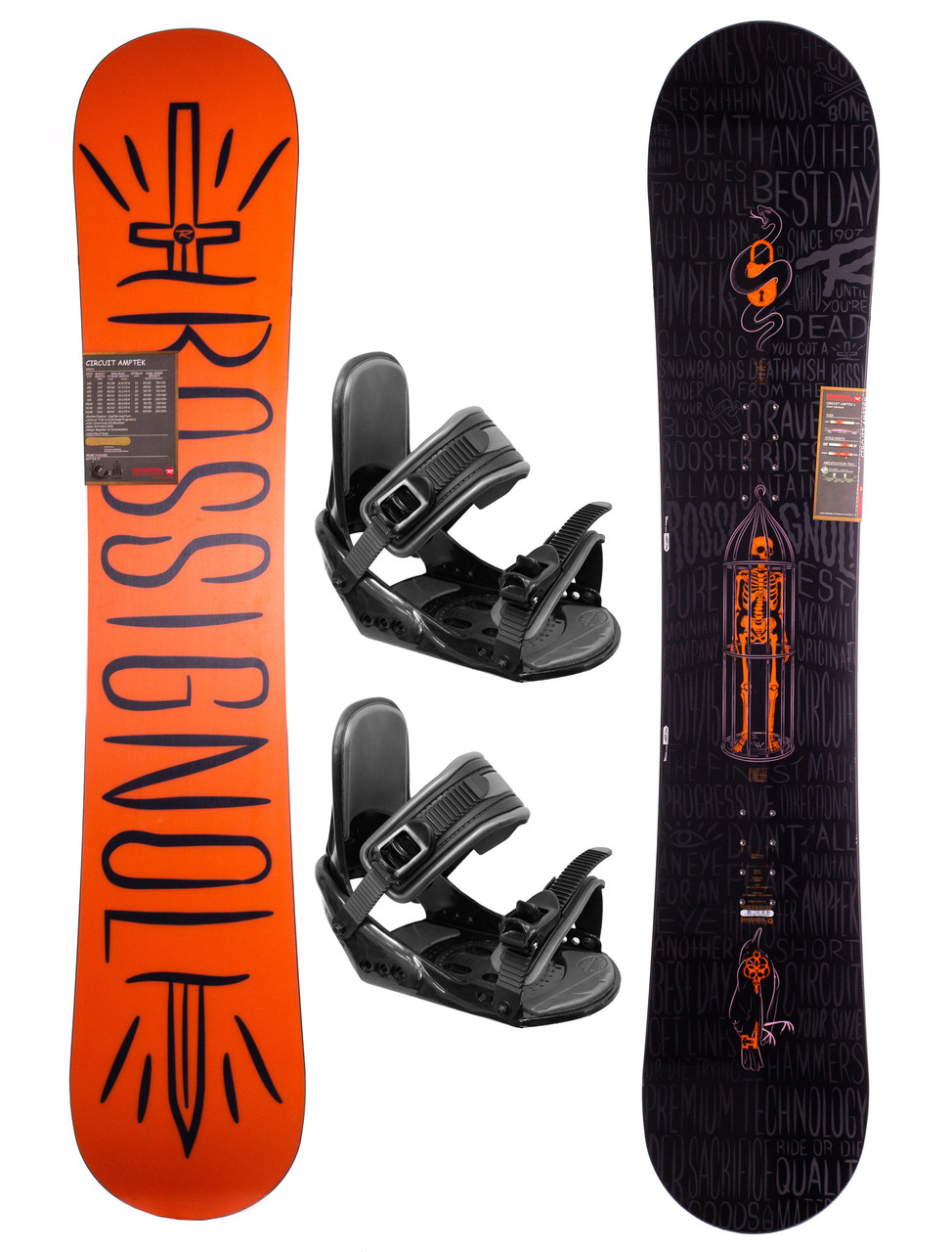 Сноуборд із кріпленнями Rossignol Circuit Amptek Wide 161 Nidus Soft Pro Black