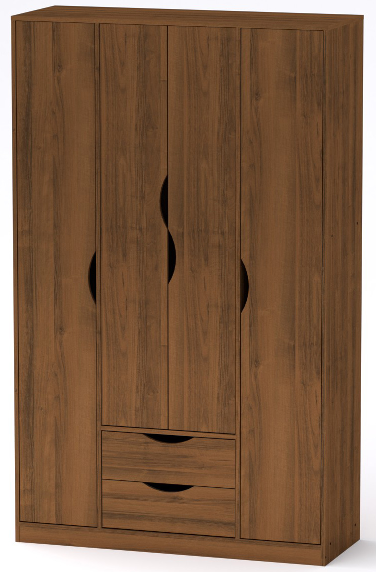 Шкаф для вещей Любовь Компанит Орех экко (120х44,8х195 см)
