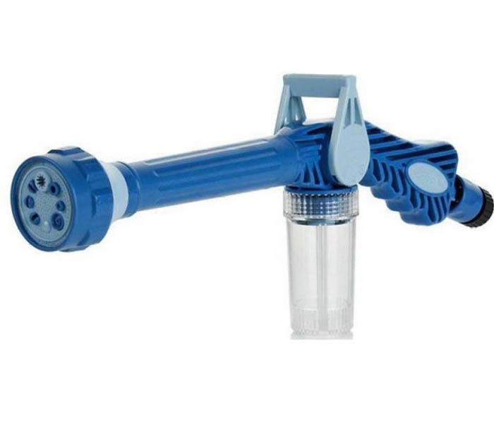 Насадка на шланг розпилювач води з відсіком для миючих засобів Ez Jet Water Cannon VOLRO Біло-синій