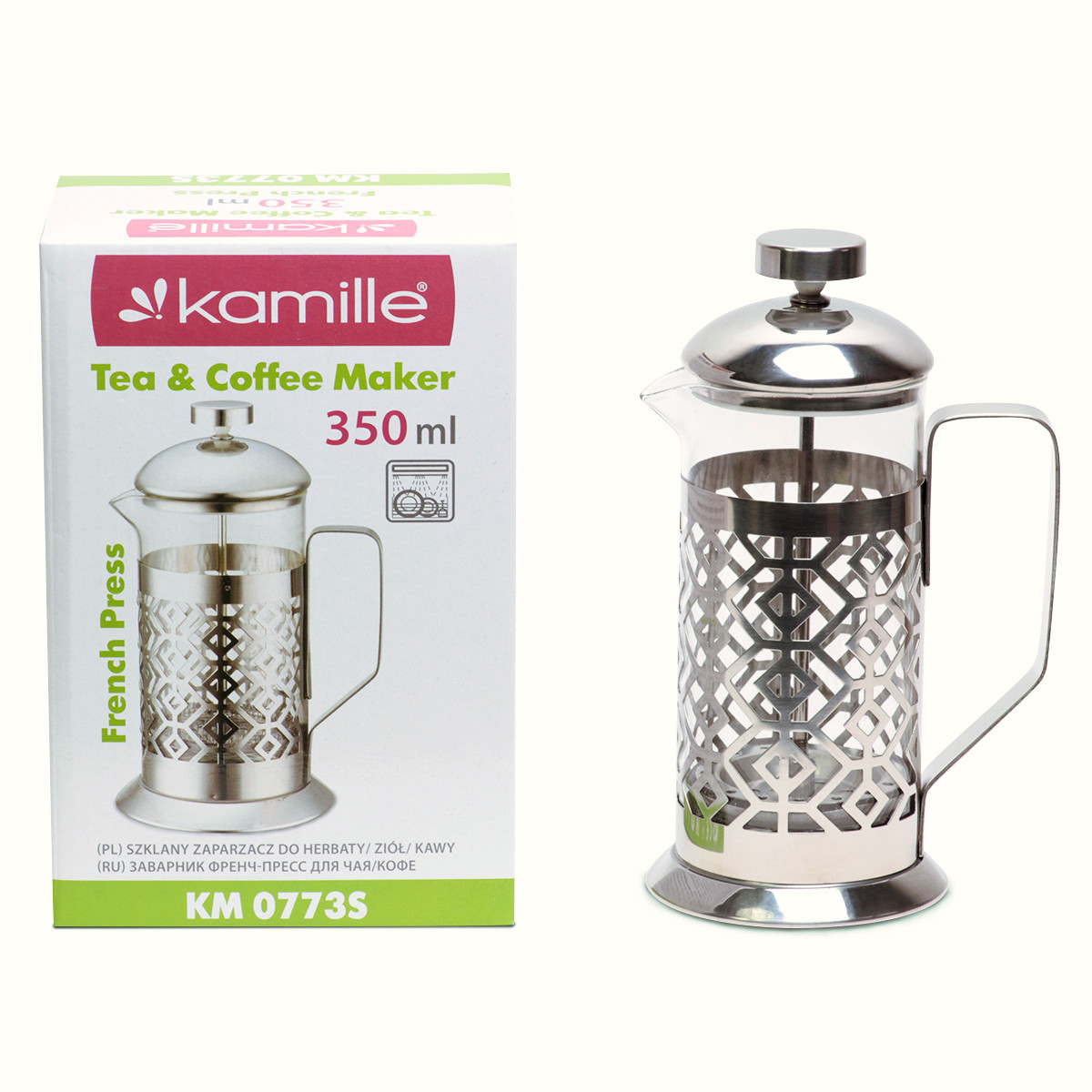 Стеклянный заварник Frenchpress 350мл KL225537 Kamille