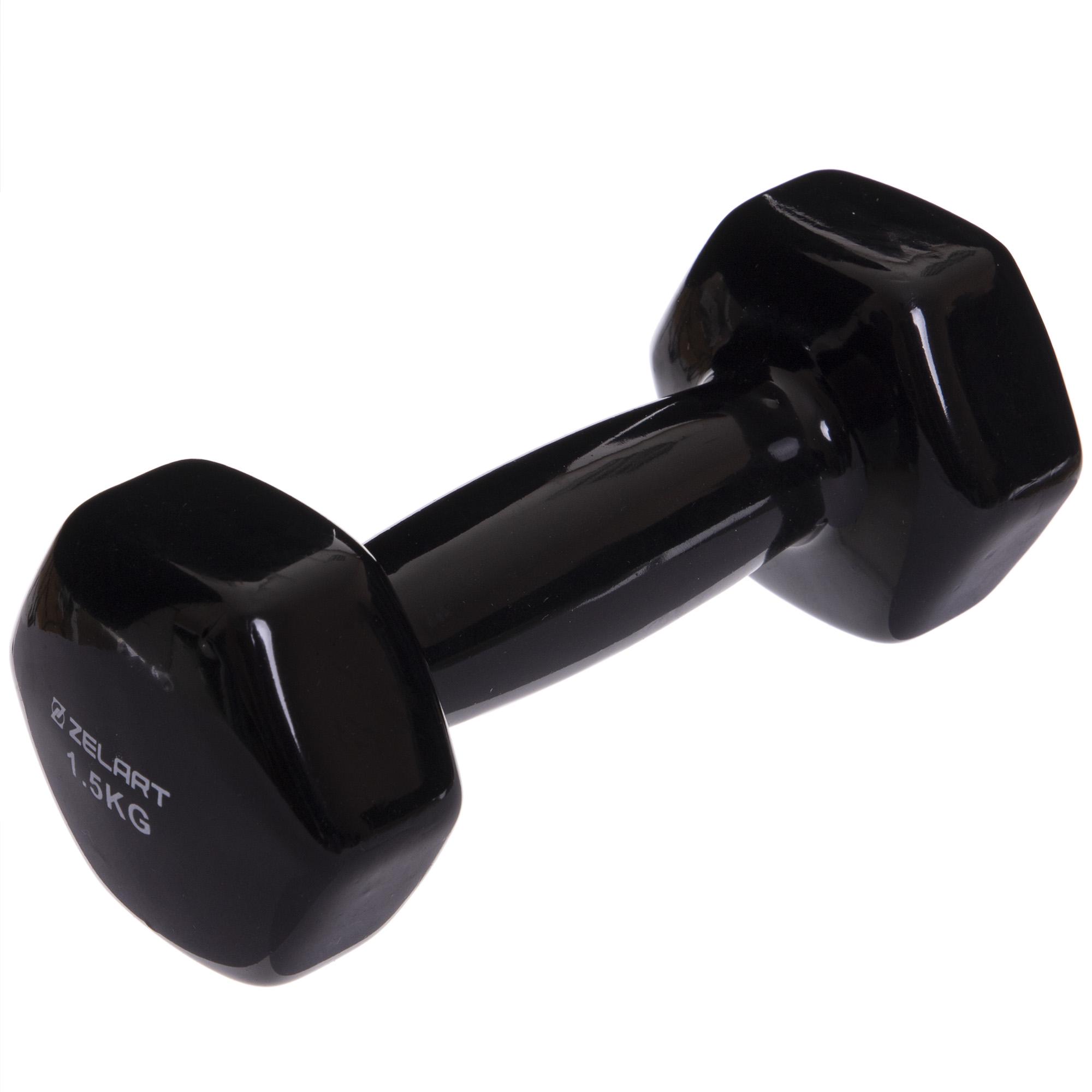Гантель для фитнеса Zelart TA-2777-1,5 кг Черный (254224)