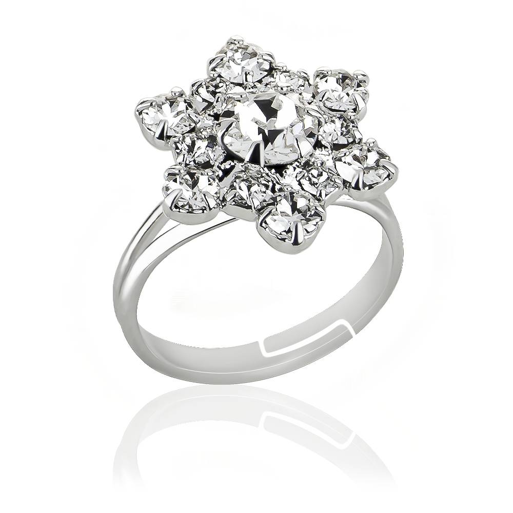 Кільце KOBI Virginie зі вставками Swarovski Регульований/Безрозмірне (7470-0633-02-32)