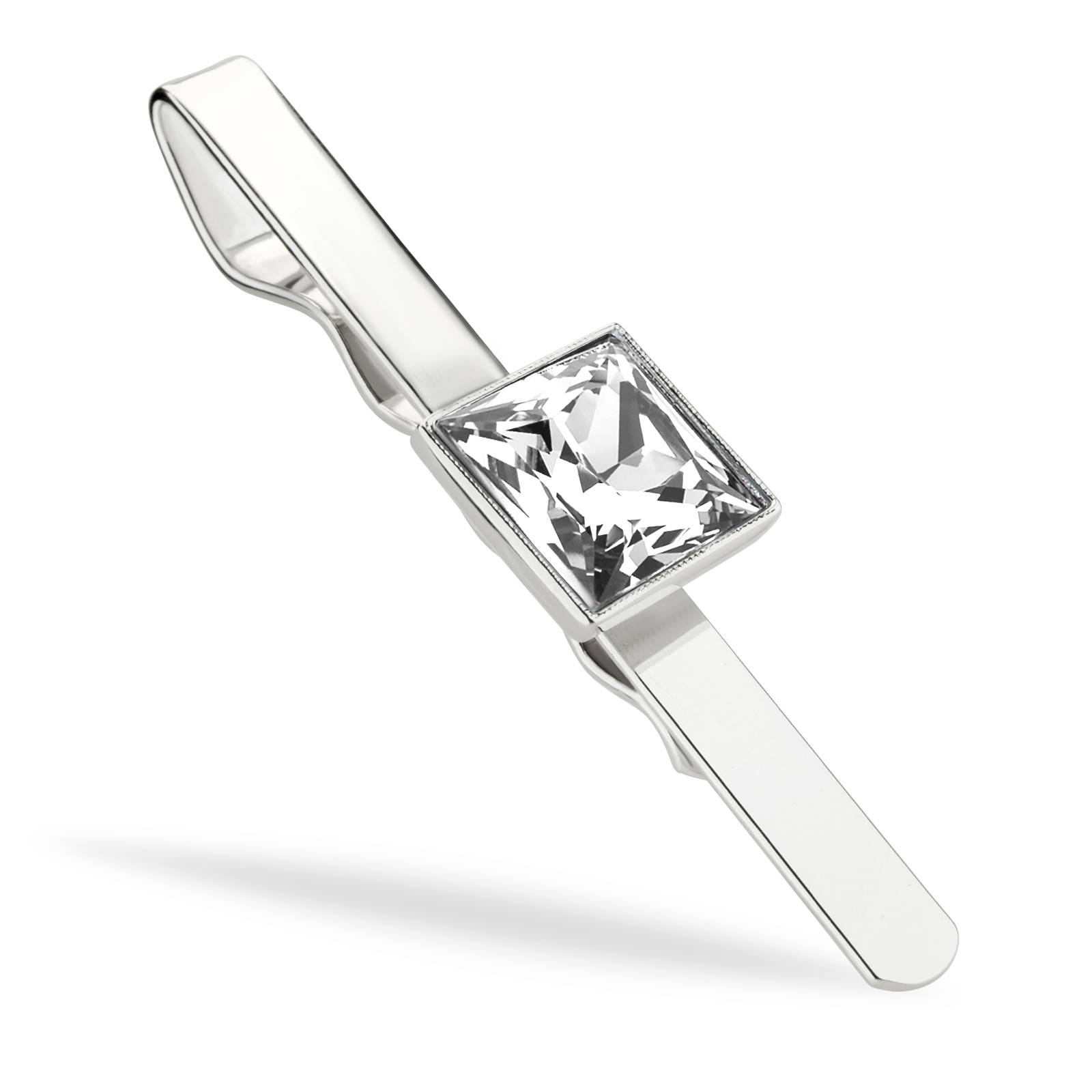 Затискач для краватки KOBI Cetverec зі Swarovski Білий (7720-3002-02-32)