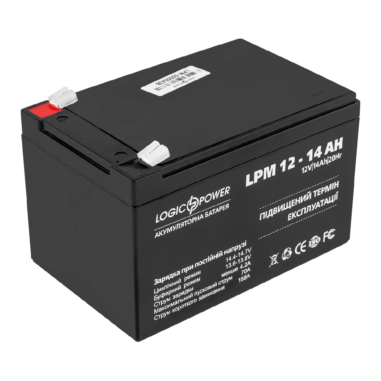 Акумулятор свинцево-кислотний LogicPower AGM LPM 12-14 AH