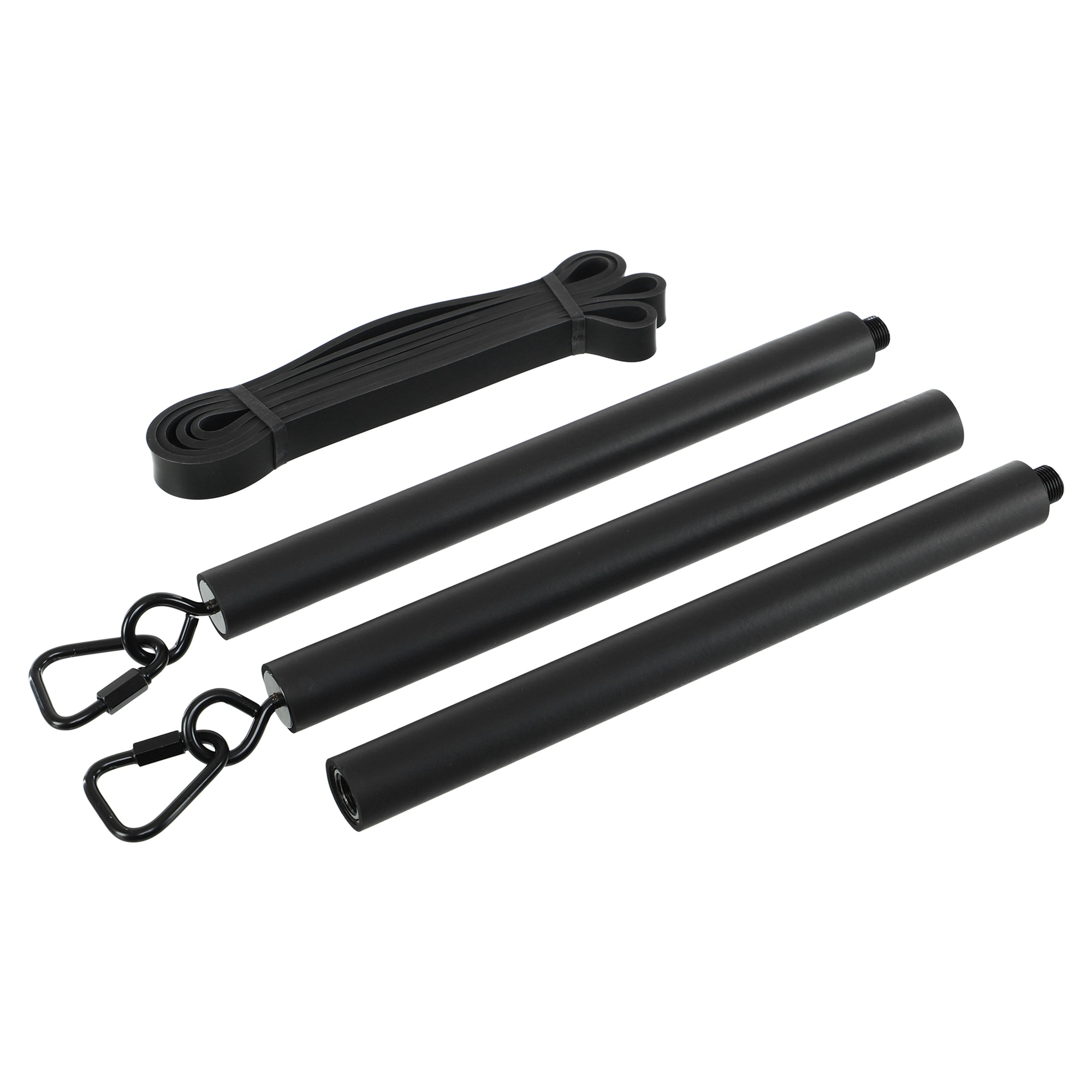 Палка-тренажер с амортизатором EZOUS R-01 PORTABLE RESISTANCE WEIGHT BAND BAR Черный-фиолетовый