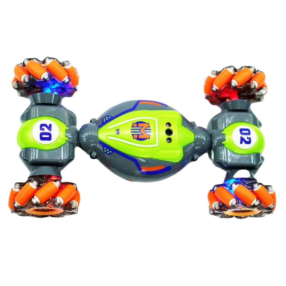 Машинка перевeртыш Stunt Car 1829-2 с управлением от руки Green-Grey