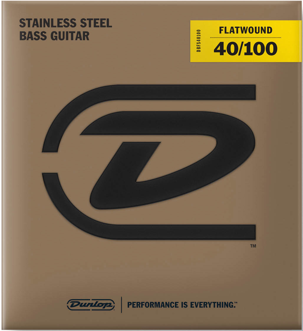 Струни для бас-гітари Dunlop DBFS40100 Stainless Steel Flatwound Light Bass 4-Strings 40/100