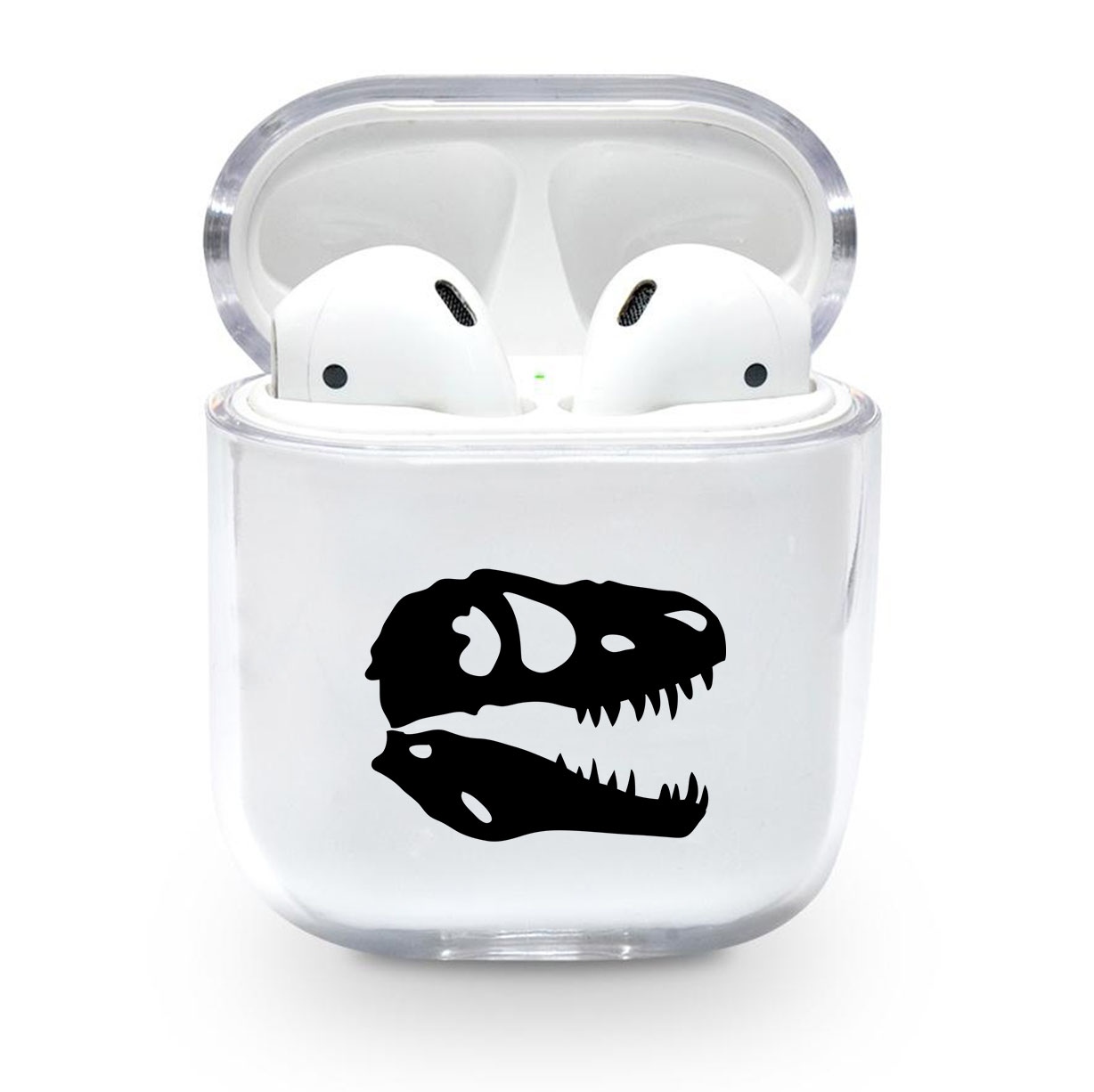 Прозорий силіконовий чохол Apple AirPods - Dinosaur (KAP1188)