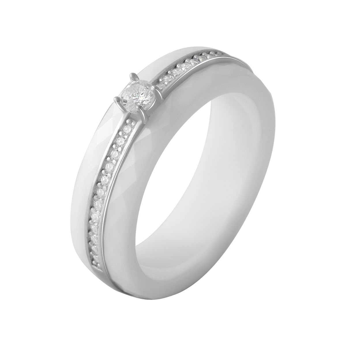 Серебряное кольцо SilverBreeze с керамикой (2070061) 18.5 размер