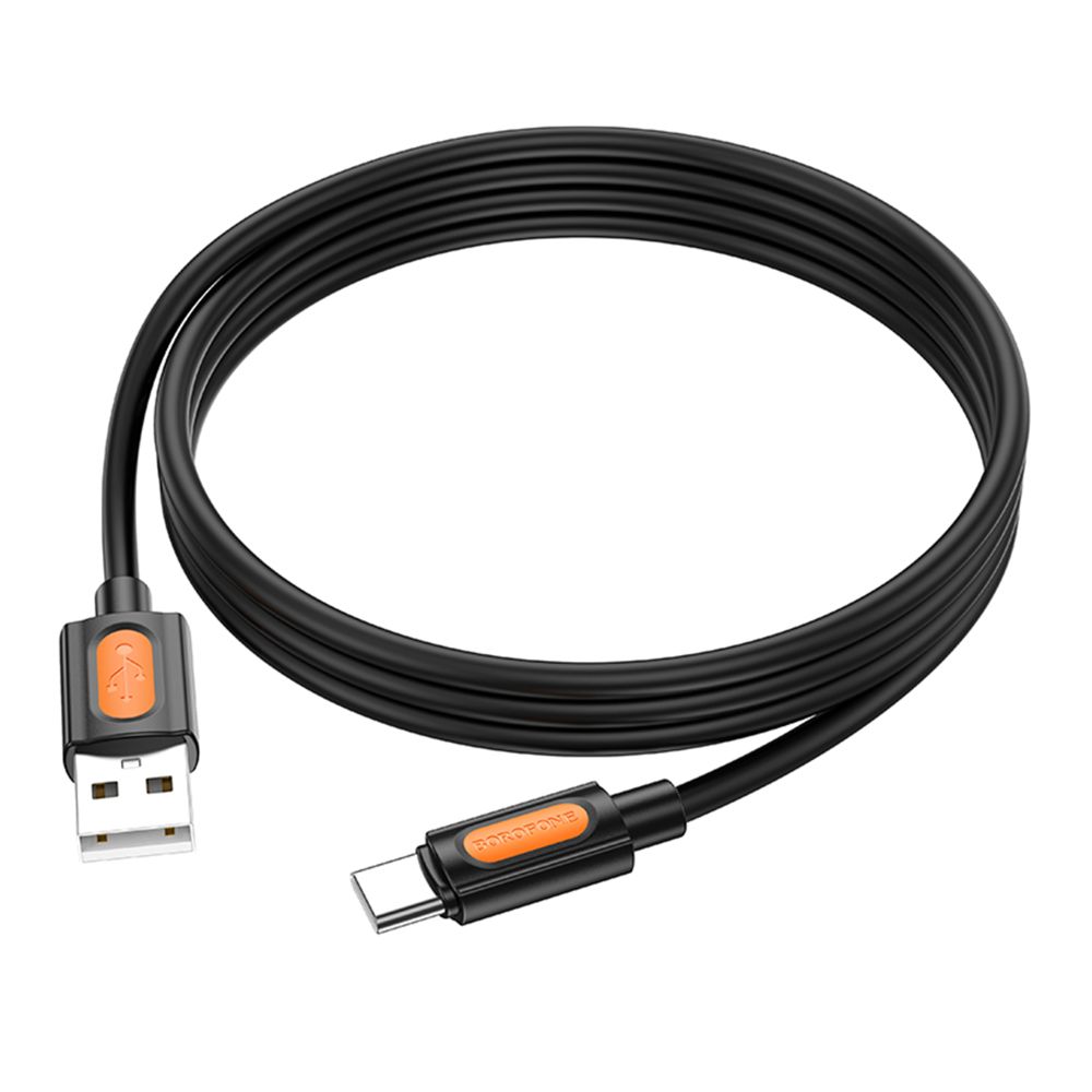 Кабель синхронизации Borofone BX114 Silicone USB to Type C 3A/1 м Black (35943_3605856)
