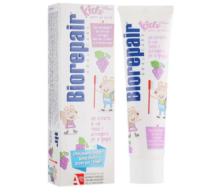 Зубна паста виноград Kids Milk Teeth Biorepair 50 мл