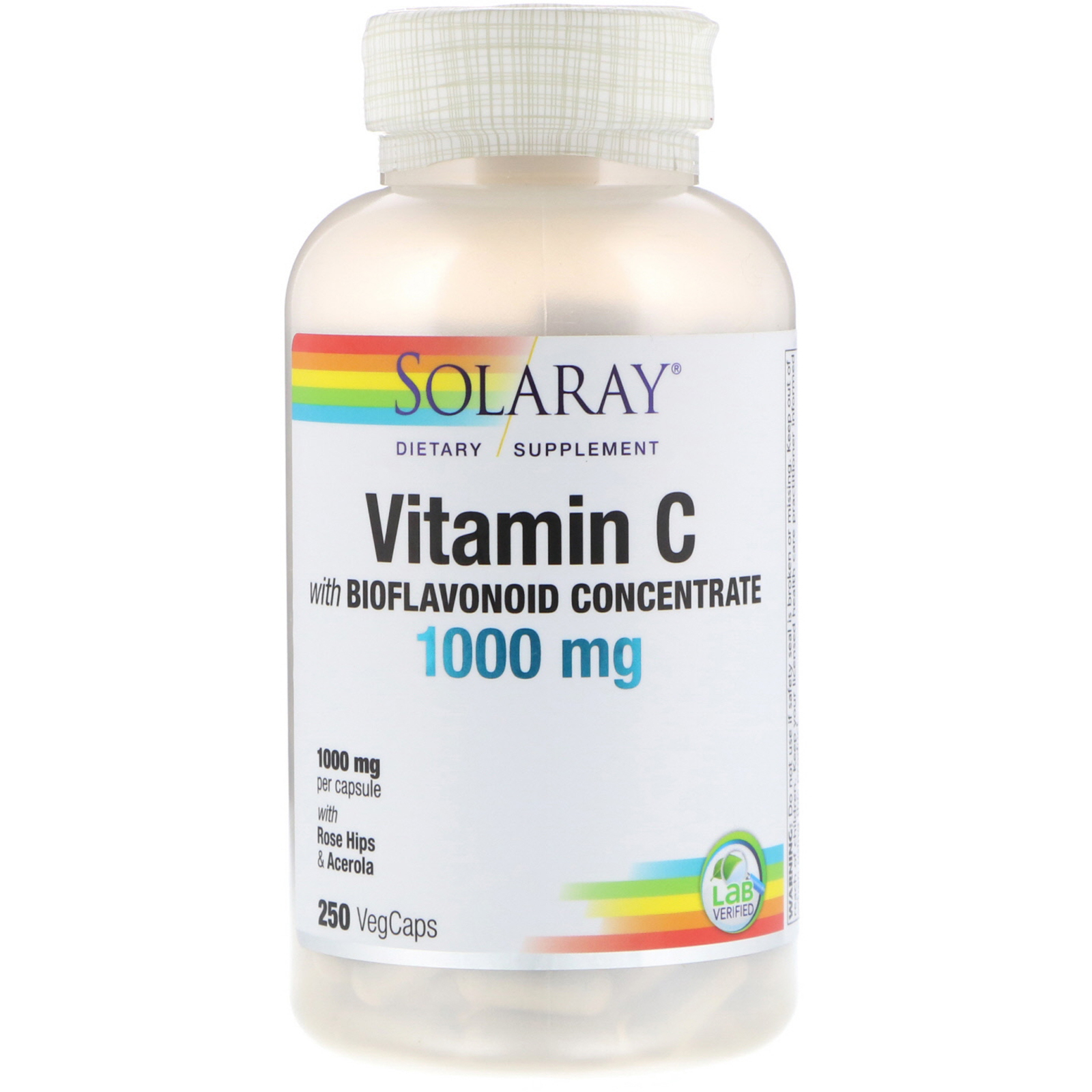 Витамин С с биофлавоноидами Solaray концентрат 1000 мг 250 капсул (20704)