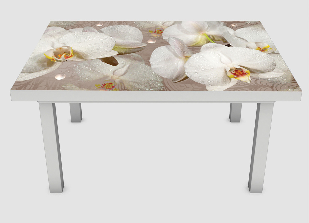 Наклейка на стол Zatarga Орхидея и капли росы 02 600х1200 мм (Z180235)